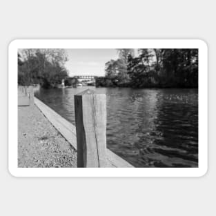 Public boat moorings on the River Bure, Norfolk Broads Sticker